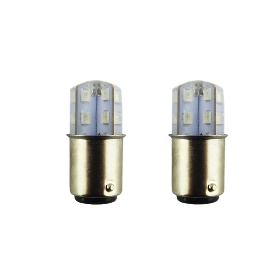 Ampolleta de led  con parpadeo 2 contactos blanca BAY15D