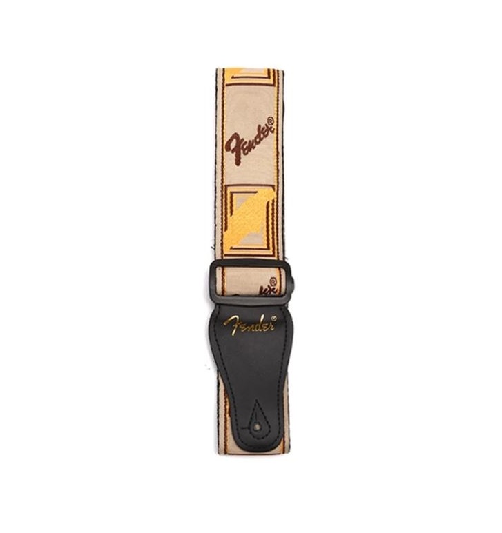 Correa de guitarra o bajo  Fender Amarilla