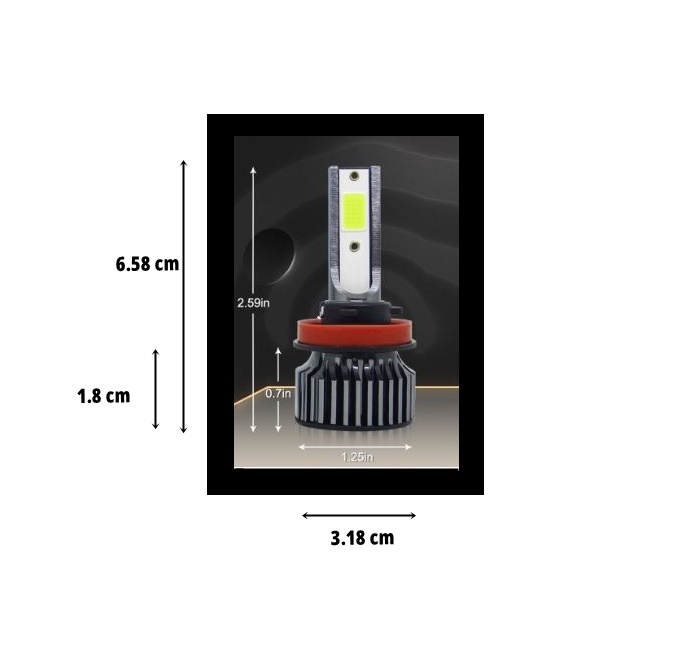 Ampolletas led azul hielo  conector H11 , 12000k