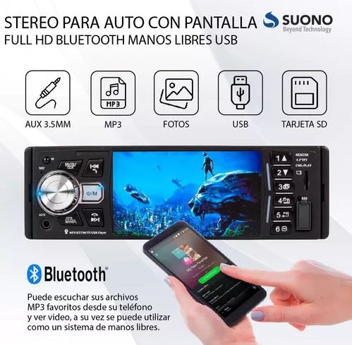 Radio 1 din mirror Link ,pantalla de 4 pulgadas, Full HD