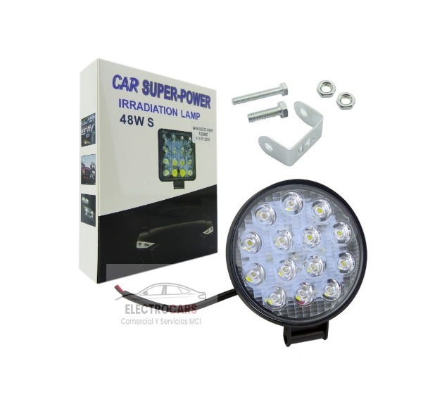 Foco Neblinero Led "Redondo" De 14 LED 12/24 V. x2