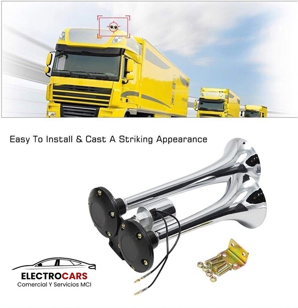Bocina de aire para camión LD-201, bocina de aire controlada eléctricamente, 12/24V