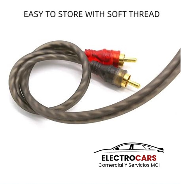 Cable Rca 5mt Estereofónico Trenzado Amplificador Calidad