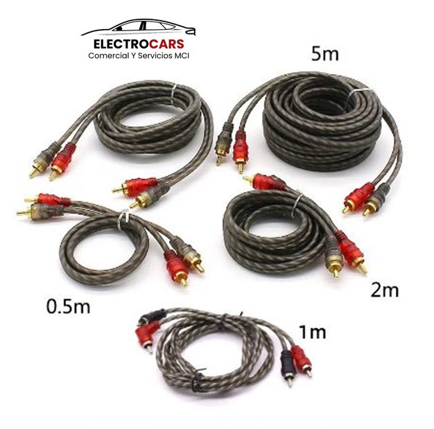 Cable Rca 5mt Estereofónico Trenzado Amplificador Calidad