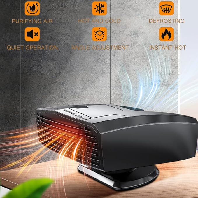 Ventilador para auto y calefactor 2 funciones