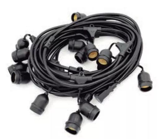 Guirnalda Soquete Empalmable Ip65 / E27 Longitud 10 Metros