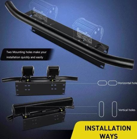Base Soporte Focos O Barra Led  Porta Patente Negro Metal