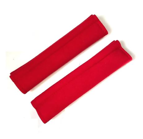 Funda de cinturón de seguridad de algodón Bride, almohadilla de hombro, 2 piezas, Rojo