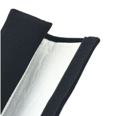 Funda de cinturón de seguridad de algodón Bride, almohadilla de hombro, 2 piezas, negro