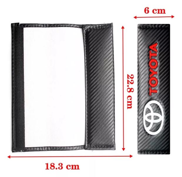 Cubre Cinturón De Seguridad Toyota Fibra de carbono 2 Piezas