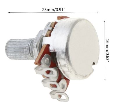 Potenciómetro A250k para guitarra y bajo