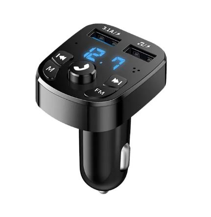 Receptor Transmisor Mp3 Radio Fm Bluetooth Usb Cargador Auto.