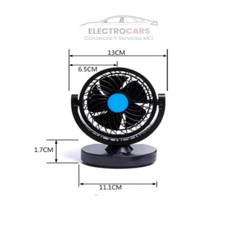 Ventilador Automóvil 12v Accesorio Vehículo 360° 13cm Camión