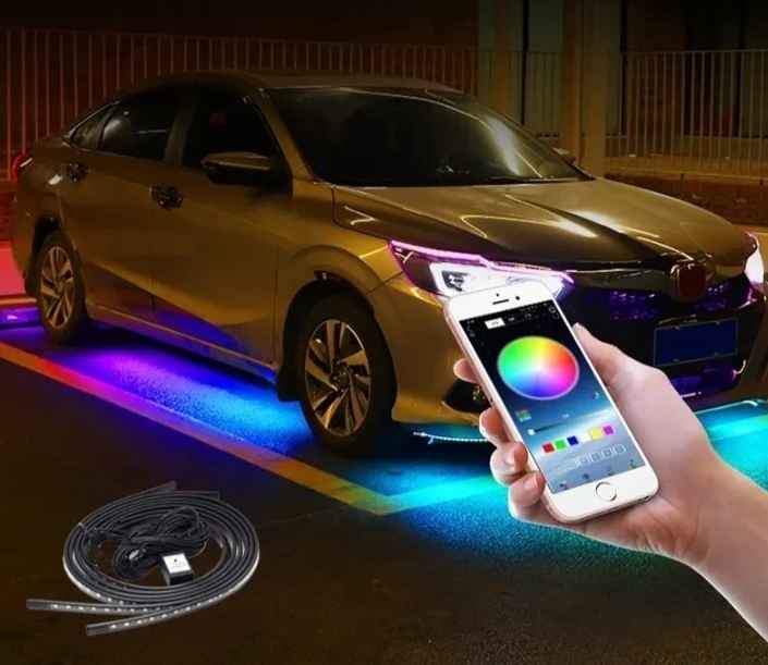 Luces RGB Bluetooth exterior Automóvil