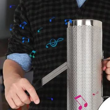 Raspador de Metal Guiro para banda, instrumento latino de percusión