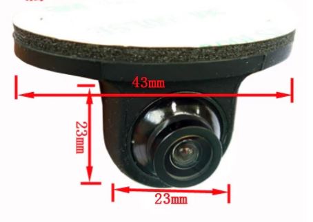 Mini cámara de visión trasera para coche, videocámara frontal de 360 grados