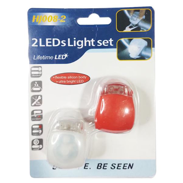 Pack 2 Luces Led Bicicleta Silicona