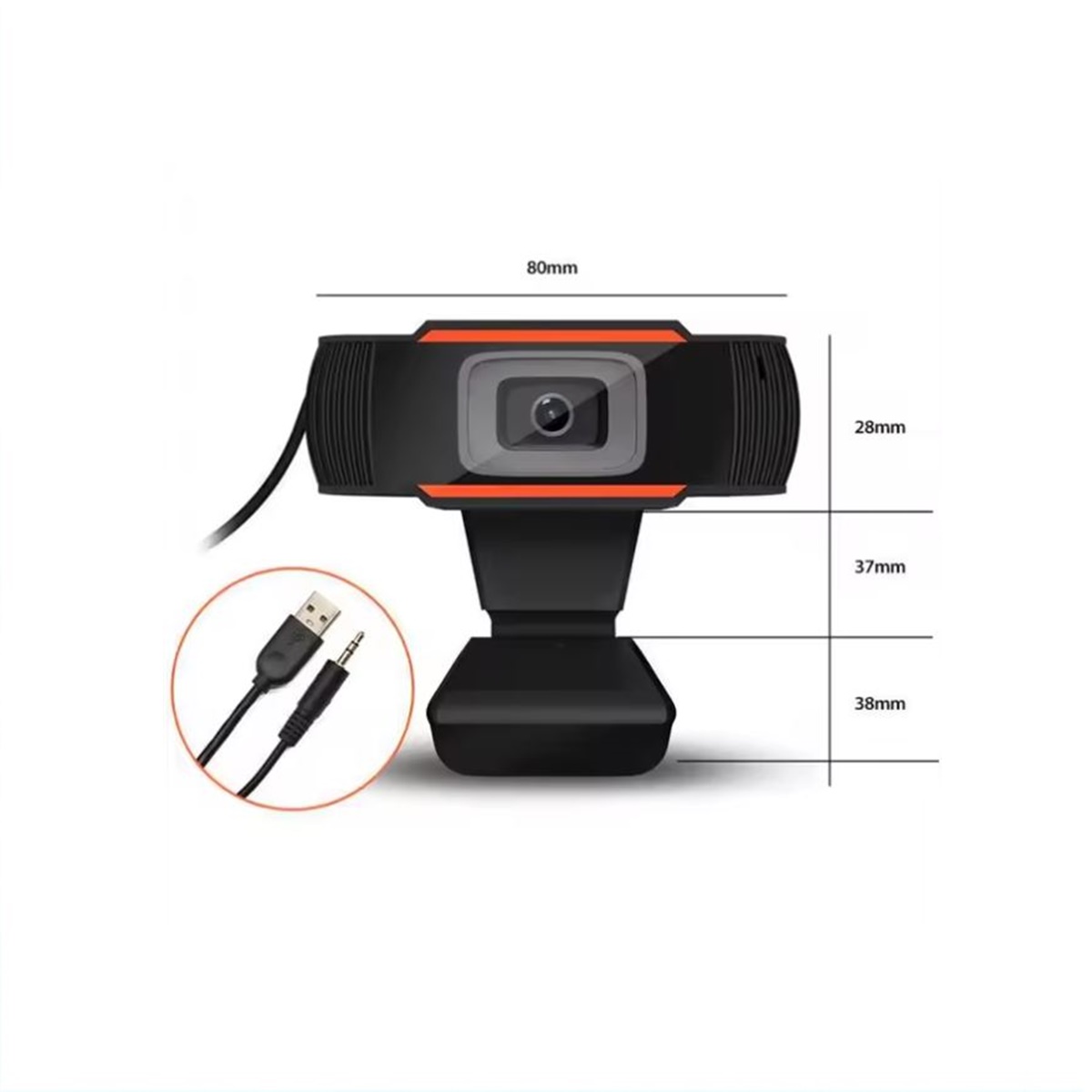 Webcam  Usb Full Hd 1080p Con Micrófono Incorporado Color Negro