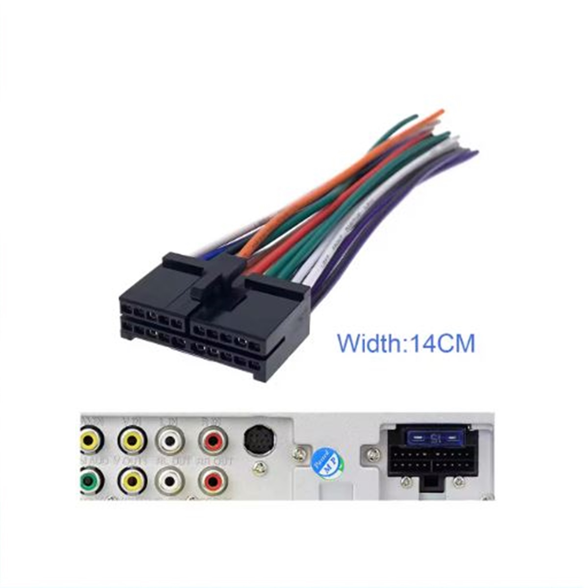Ramal de Cables  20 pines para Radio Jensen Parrot VX7021 CDH CM