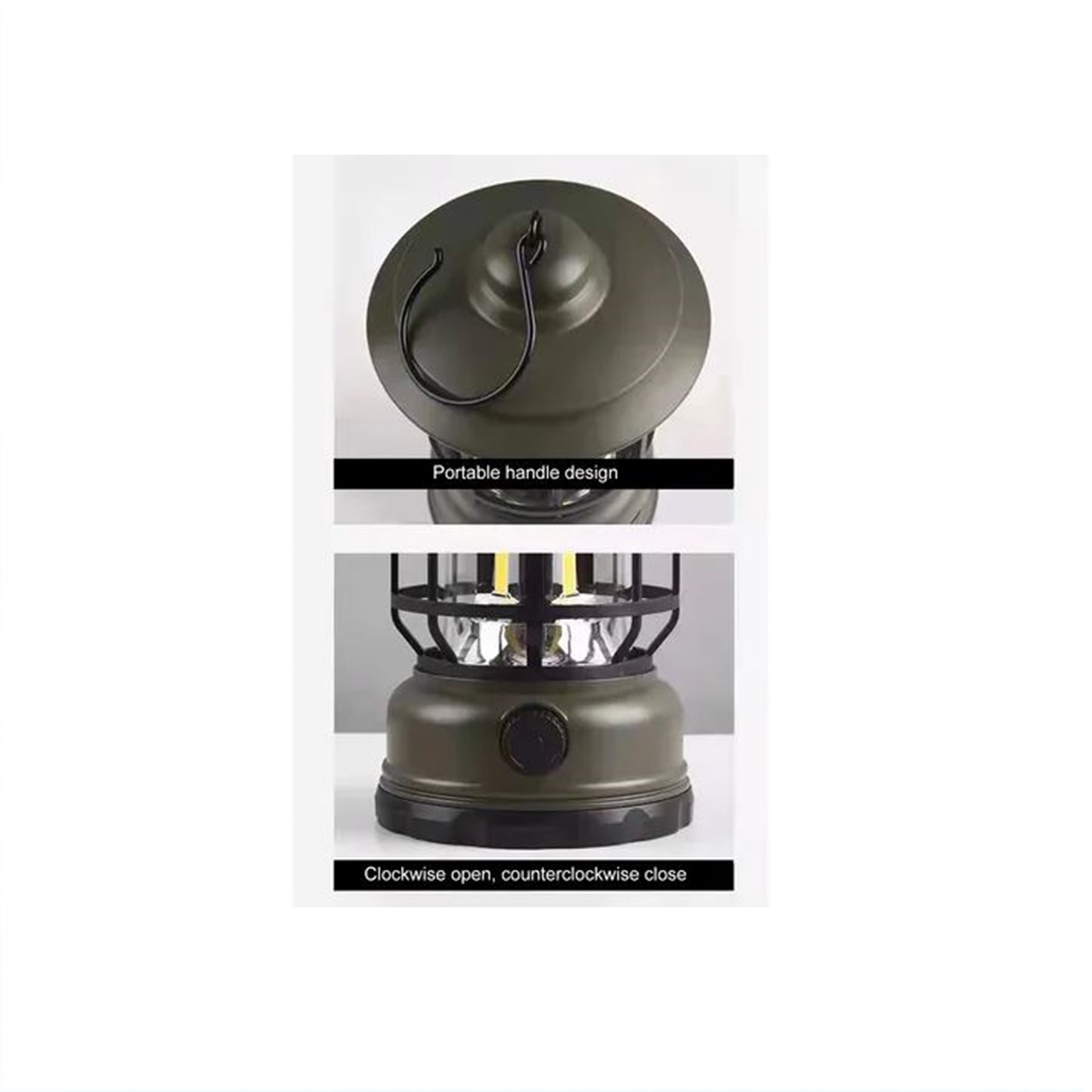Lampara Tipo Farol de emergencia LED camping a pilas AA