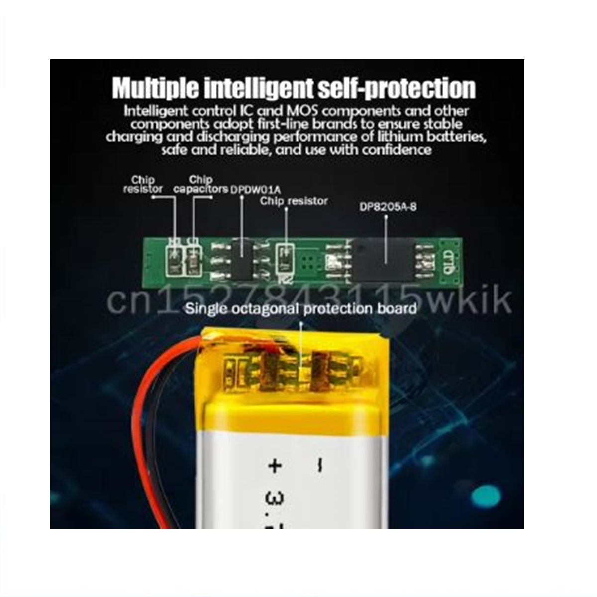 Batería recargable polímero de litio Lipo Li-ion 702035 3,7 V 500mAh