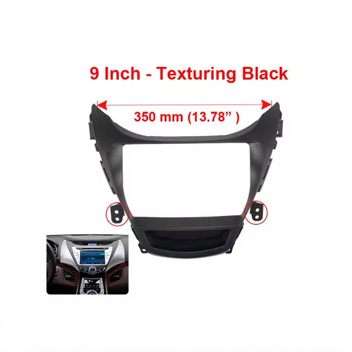 Bisel De 9 Pulgadas Para Hyundai Elantra Año 2012 A 2013