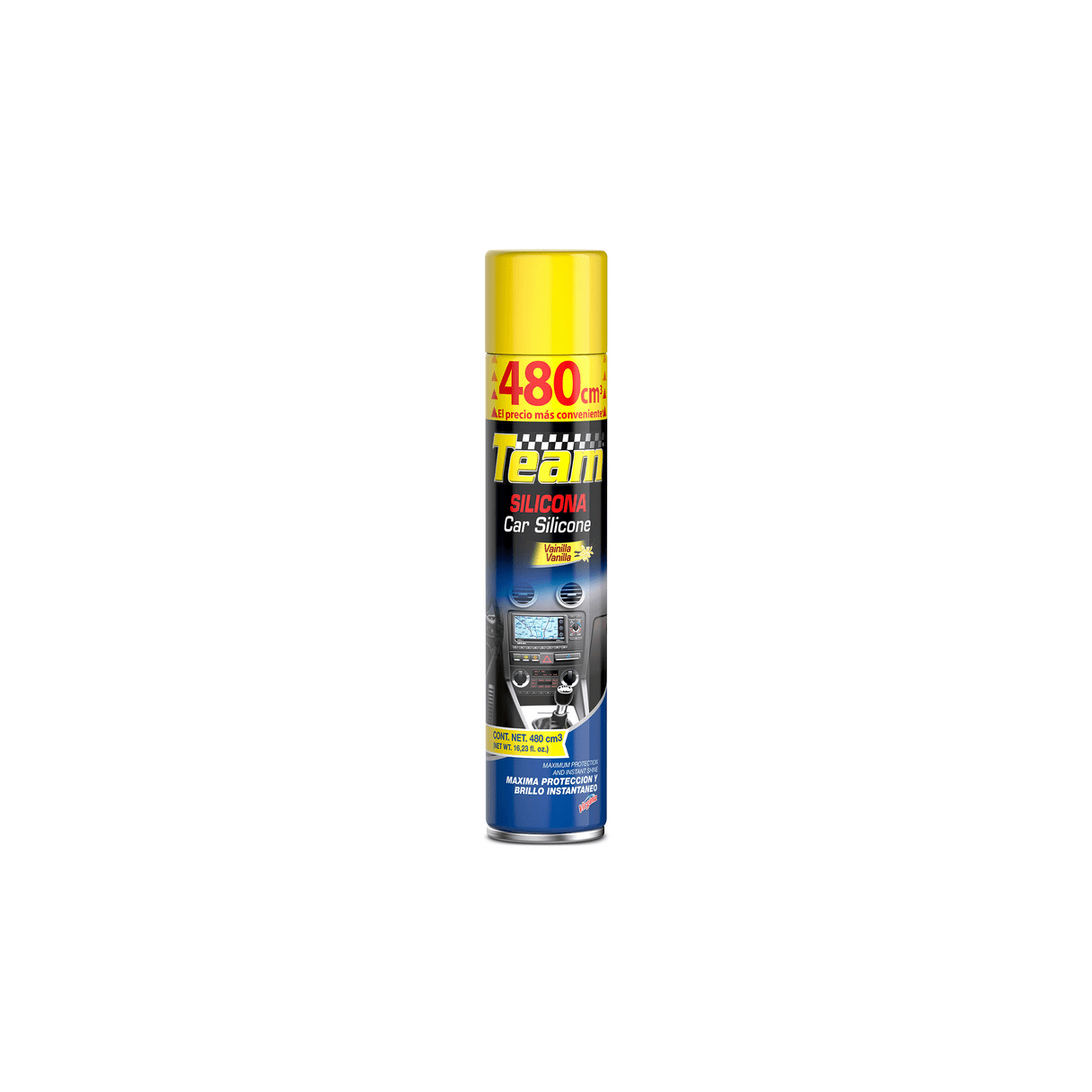 Silicona Team para Automóvil  Aerosol Vainilla 480 cc