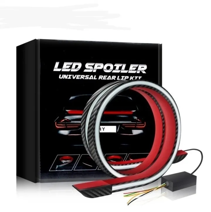 Alerón Lip Maleta tipo fibra de carbono Universal Auto Led 7 Colores varias funciones