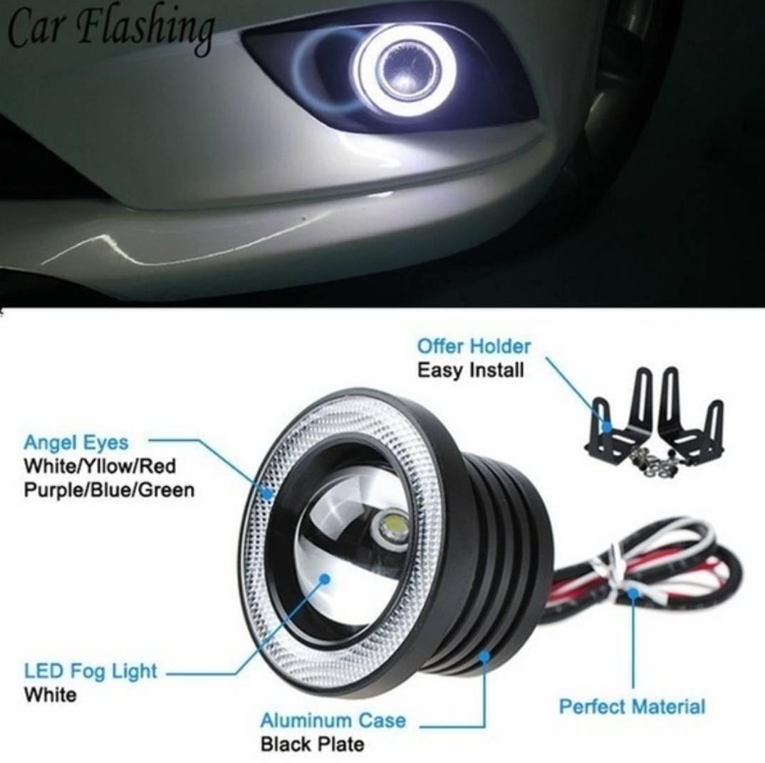 Neblineros Led Ojos de ángel , con anillo  azul o blanco