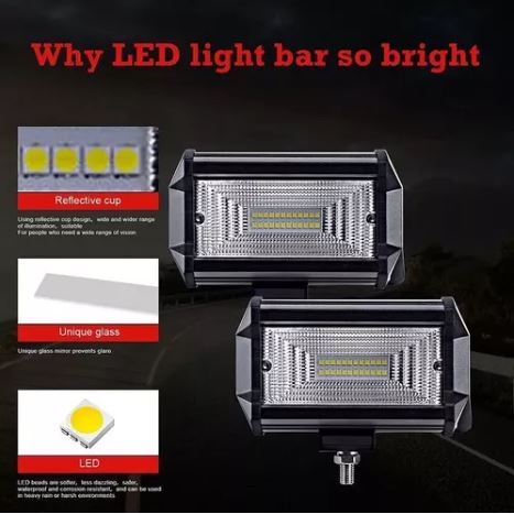 Neblineros de Barra Focos Led de 72w