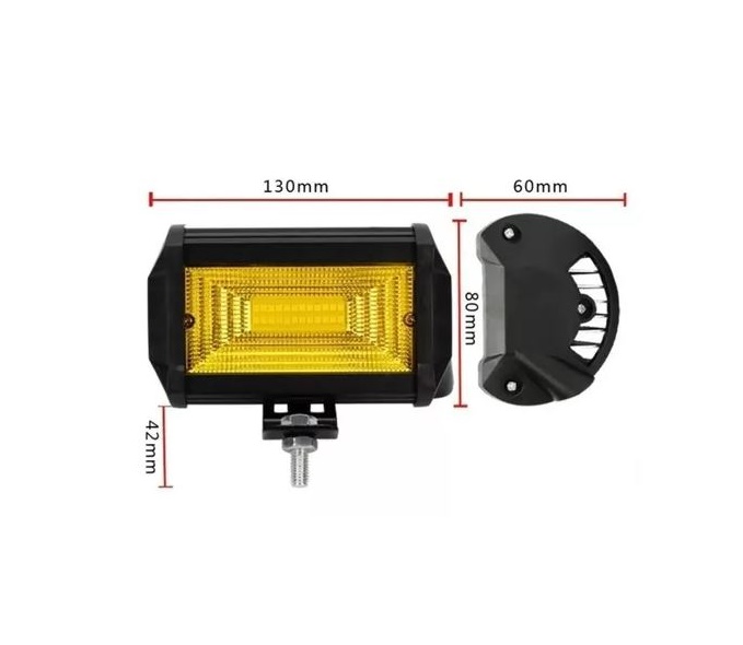 Neblineros Autos Luz Led Barra de  72w Amarilla x2