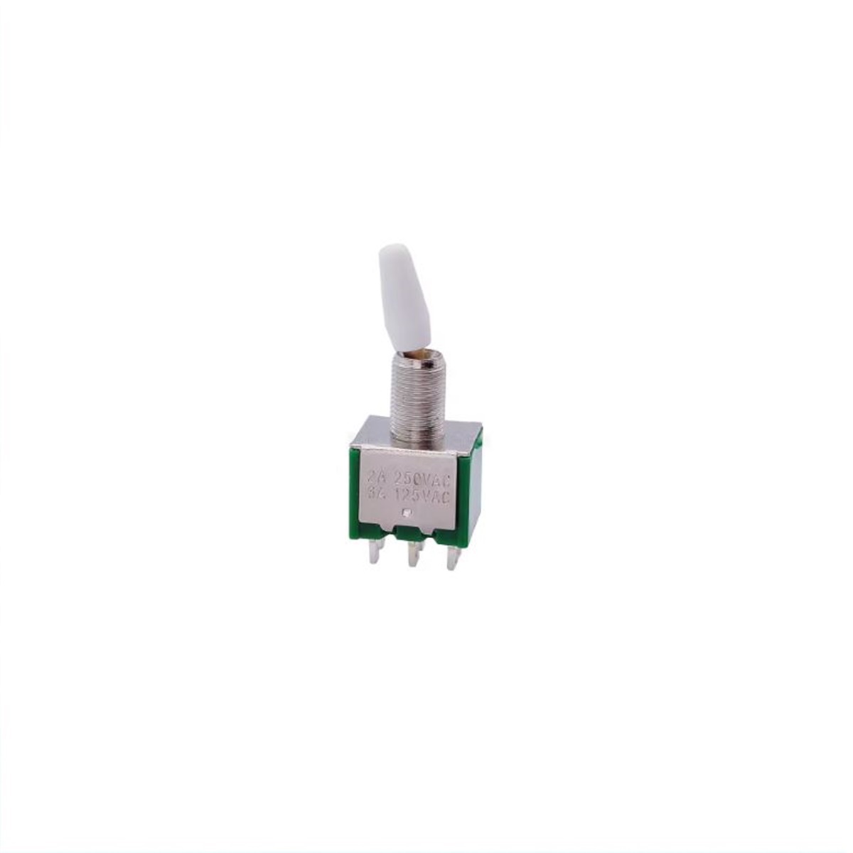 Interruptor de palanca de 6mm verde 6P 2 POS DPDT ON-ON Mini 2A250VAC