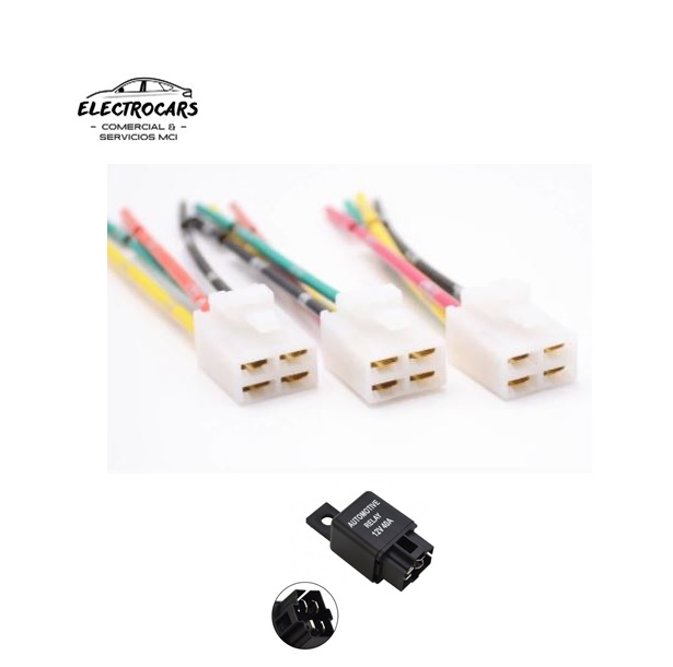 Base para Relay 12V, 40a 4 pines de neblineros.
