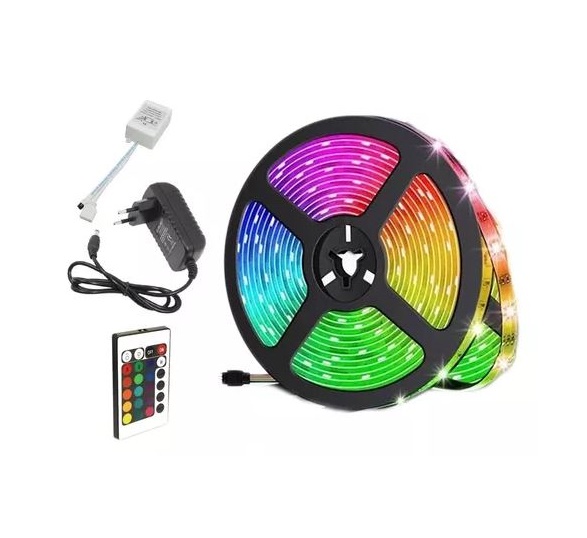 Tira Cinta Led 5mts Rgb 5050 Muticolor