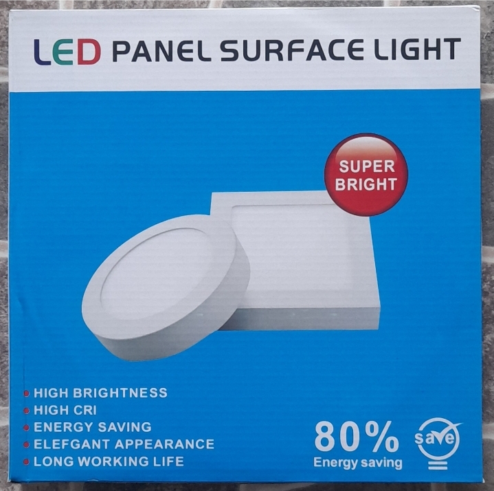Foco Panel Plafón Led   24W ,Sobrepuesto Redondo Luz Frio 6000k