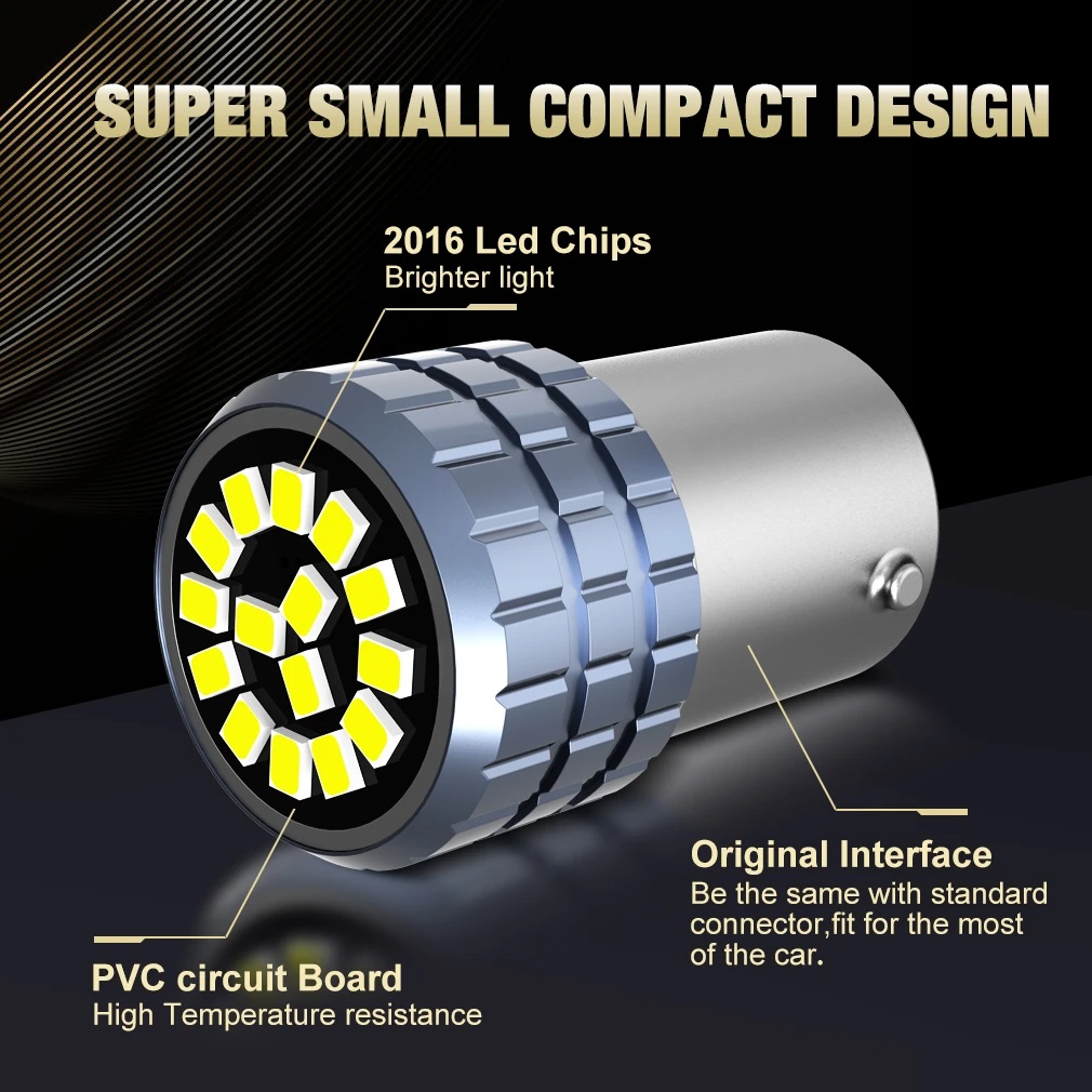 Ampolleta Led blanca , 1156 P21W BA15S un contacto