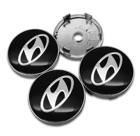 Tapas centrales de llanta  Hyundai  60mm, set de 4 unidades