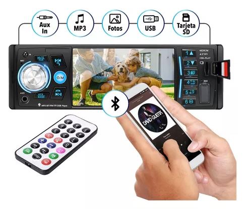 Radio 1 din mirror Link ,pantalla de 4 pulgadas, Full HD