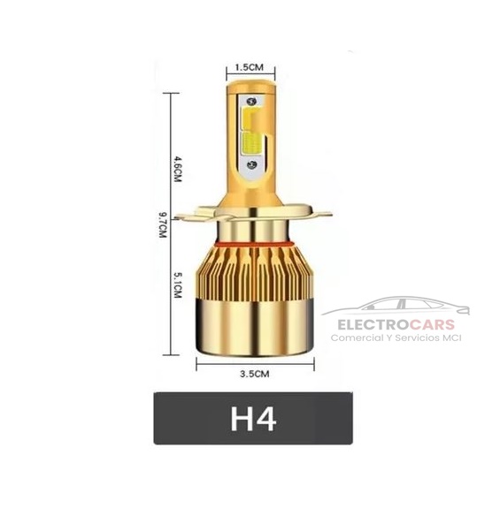 Turbo led Bicolor H4 blanca y amarilla
