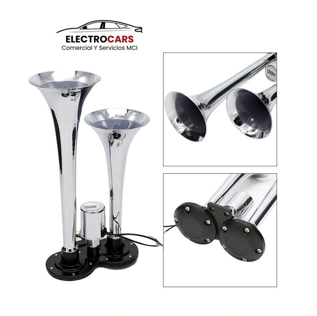 Bocina de aire para camión LD-201, bocina de aire controlada eléctricamente, 12/24V
