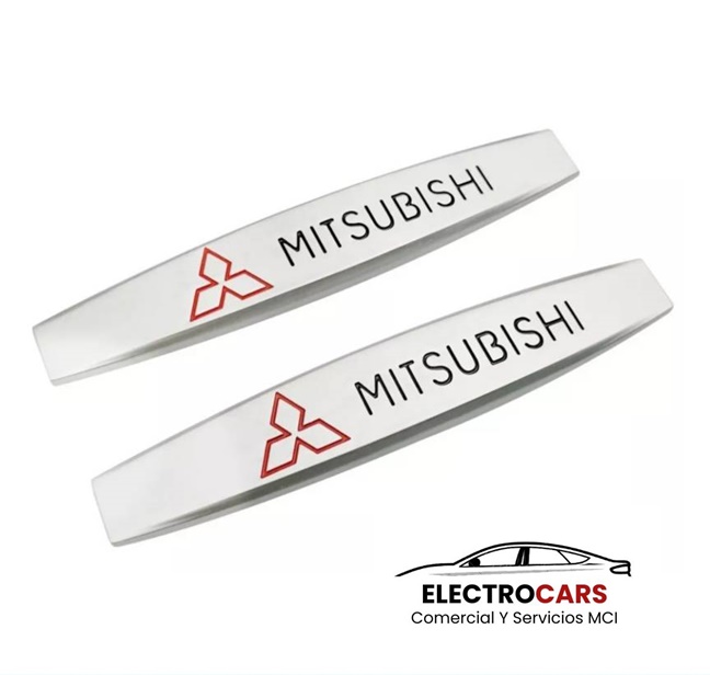 X4 Tope De Puerta Metálico Mitsubishi Adhesivo Tuning