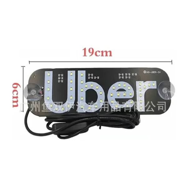 Letrero Uber Luminoso color de led Azul.