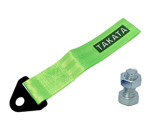Gancho De Remolque Auto Tuning Universal TAKATA Verde Fluor