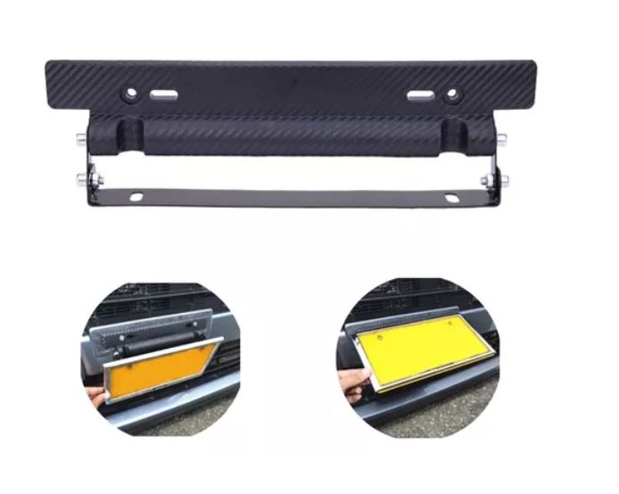 Porta Patente Ajustable Universal Carbono Negro Auto Tuning