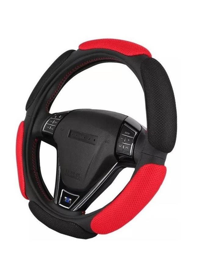 Funda Cubre Volante Universal 3D Acolchado Rojo