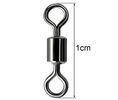 Rodamiento de bolas giratorio de pesca con conector de peces