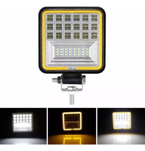 Neblinero 42 Led 126w con aro intermitente 2 unidades (el par)Auto 4x4