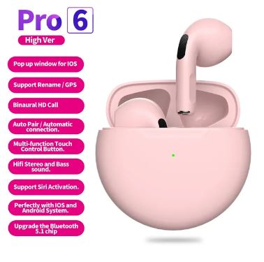 Audífonos Pro 6 Rosado