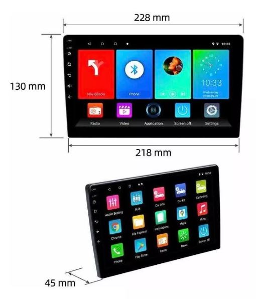 Radio android 9"  2GB ram 32gb almacenamiento