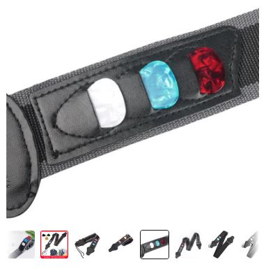 Correa para guitarra, Bajo ajustable con 3 uñetas incluidas.